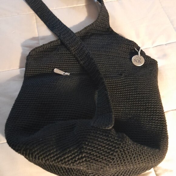 SAK knit look crossbody/shoulder bucket bag. - Picture 1 of 6